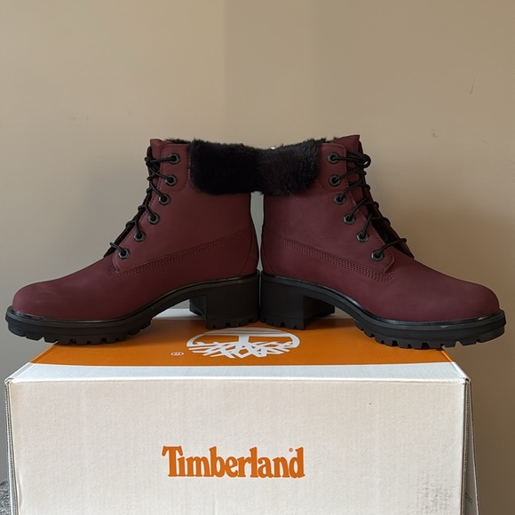 TIMBERLAND WOMEN’S KINSLEY 6” WATER RESISTANT BOOTS DARK PORT SIZE 7.5 - Picture 7 of 8